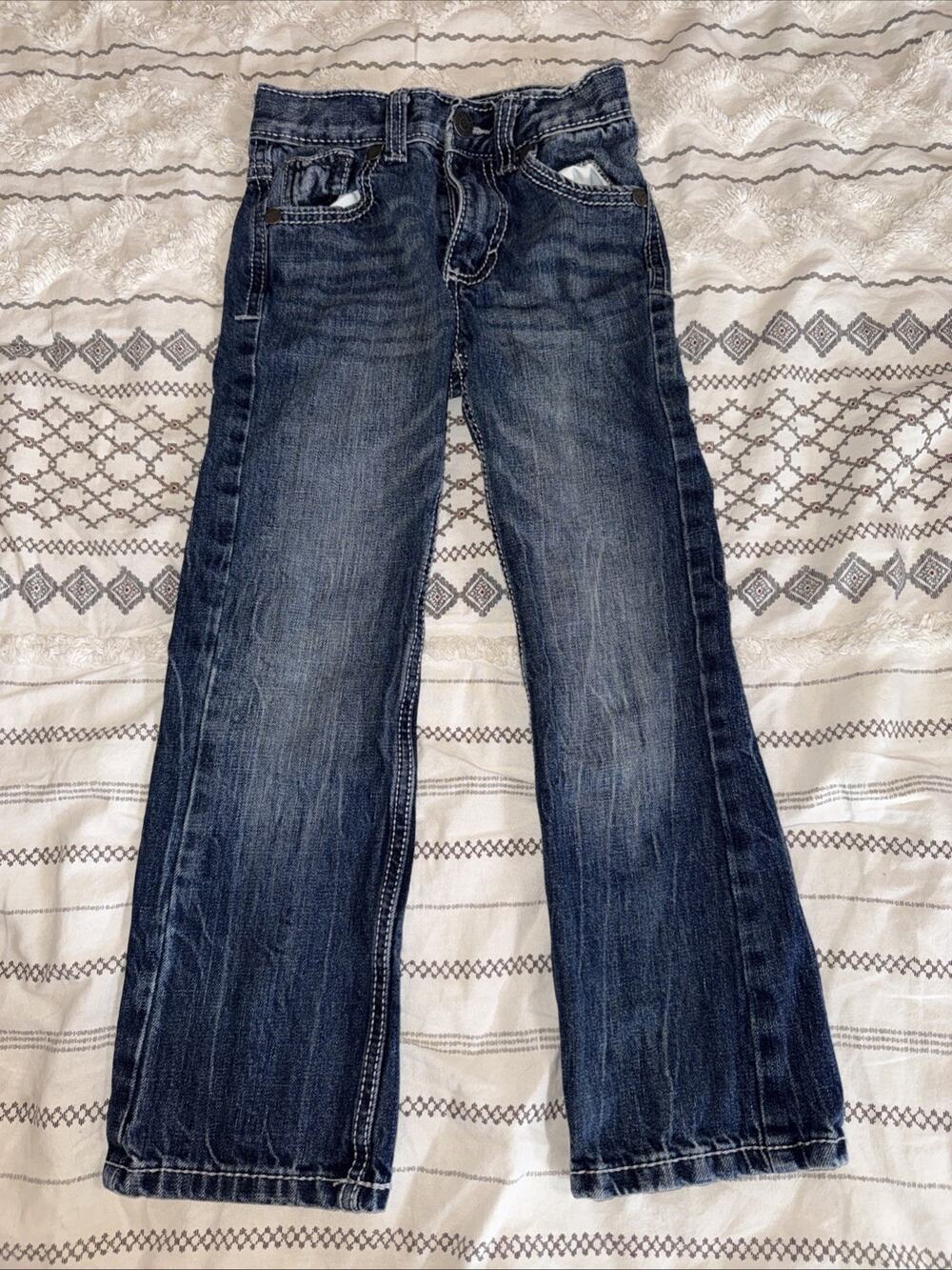 Wrangler Boy's Retro® Slim Boot Cut Denim Jeans Size 7 EUC